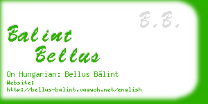 balint bellus business card